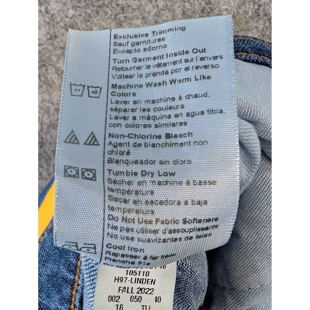 Carhartt Rugged Flex Relaxed Fit Double Front Jeans Womens 18 Tall Blue NWT - Picture 7 of 16